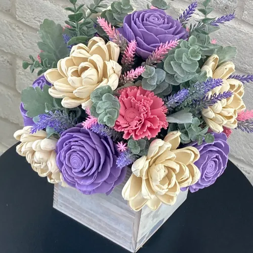 Picture of Wood Flower Arrangement